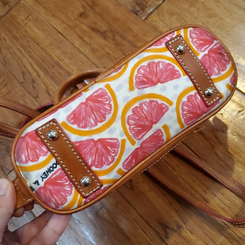 Dooney & Bourke Pomelo Bitsy Grapefruit Print Women's Bag - Orange and Pink - Picture 7 of 15